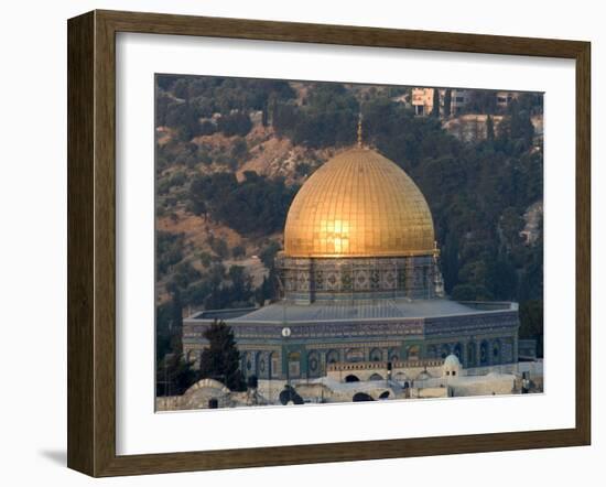 Dome of the Rock, Haram Ash-Sharif (Temple Mount), Old Walled City, Jerusalem-Christian Kober-Framed Photographic Print