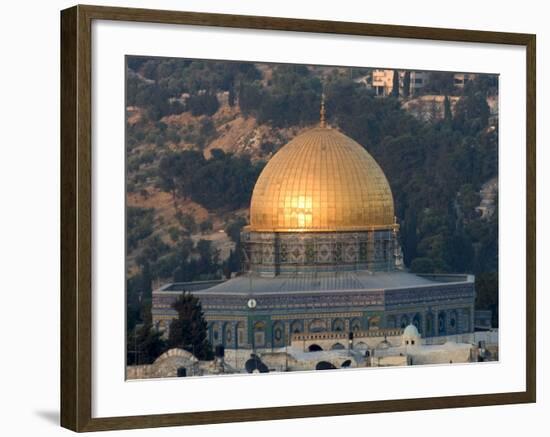 Dome of the Rock, Haram Ash-Sharif (Temple Mount), Old Walled City, Jerusalem-Christian Kober-Framed Photographic Print