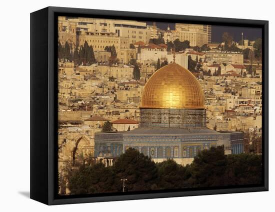 Dome of the Rock, Jerusalem, Israel-Yvette Cardozo-Framed Stretched Canvas