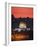 Dome of the Rock Mosque, Dusk, Jerusalem, Israel-Michele Falzone-Framed Photographic Print