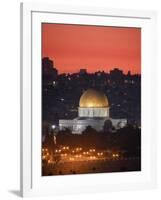 Dome of the Rock Mosque, Dusk, Jerusalem, Israel-Michele Falzone-Framed Photographic Print