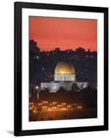 Dome of the Rock Mosque, Dusk, Jerusalem, Israel-Michele Falzone-Framed Photographic Print