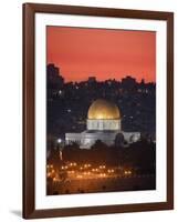 Dome of the Rock Mosque, Dusk, Jerusalem, Israel-Michele Falzone-Framed Photographic Print
