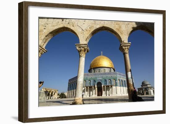 Dome of the Rock Mosque, Temple Mount, UNESCO World Heritage Site, Jerusalem, Israel, Middle East-Yadid Levy-Framed Photographic Print