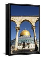 Dome of the Rock Mosque, Temple Mount, UNESCO World Heritage Site, Jerusalem, Israel, Middle East-Yadid Levy-Framed Stretched Canvas