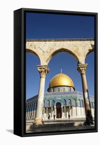 Dome of the Rock Mosque, Temple Mount, UNESCO World Heritage Site, Jerusalem, Israel, Middle East-Yadid Levy-Framed Stretched Canvas