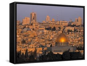 Dome of the Rock, Old City, Jeruslaem, Israel-Jon Arnold-Framed Stretched Canvas