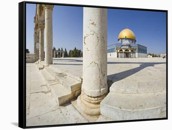 Dome of the Rock on Temple Mount-Jon Hicks-Framed Stretched Canvas