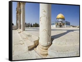 Dome of the Rock on Temple Mount-Jon Hicks-Framed Stretched Canvas