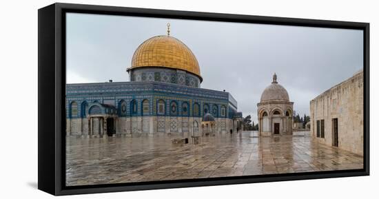 Dome of the Rock, Temple Mount (Haram esh-Sharif), Old City, Jerusalem, Israel-null-Framed Stretched Canvas