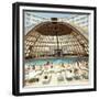 Dome over Swimming Pool as Guests are Served Cocktails at International Inn, Washington DC, 1963-Yale Joel-Framed Photographic Print