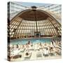 Dome over Swimming Pool as Guests are Served Cocktails at International Inn, Washington DC, 1963-Yale Joel-Stretched Canvas