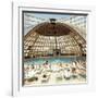 Dome over Swimming Pool as Guests are Served Cocktails at International Inn, Washington DC, 1963-Yale Joel-Framed Photographic Print