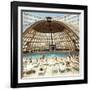 Dome over Swimming Pool as Guests are Served Cocktails at International Inn, Washington DC, 1963-Yale Joel-Framed Photographic Print