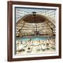 Dome over Swimming Pool as Guests are Served Cocktails at International Inn, Washington DC, 1963-Yale Joel-Framed Photographic Print