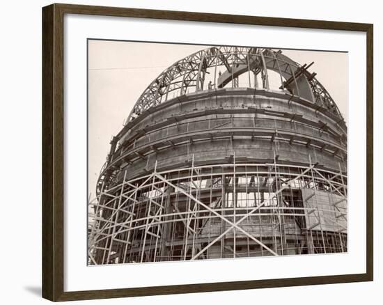 Dome under Construction to House 200-Inch Telescope at Observatory on Mt. Palomar-Margaret Bourke-White-Framed Photographic Print