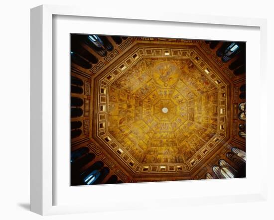 Domed Ceiling of St John's Baptistry, Florence-null-Framed Giclee Print