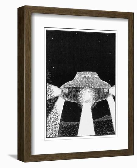 Domed Disc UFO Seen by Frank Slotta Near Radium Hot Springs, British Columbia-Zomek-Framed Art Print