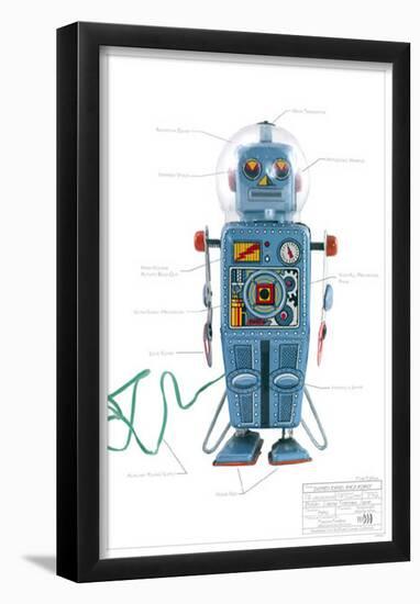 Domed Easel Back Robot-null-Framed Poster