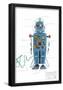 Domed Easel Back Robot-null-Framed Poster