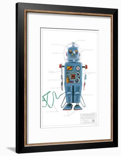 Domed Easel Back Robot-null-Framed Poster