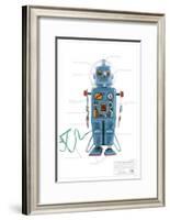 Domed Easel Back Robot-null-Framed Poster