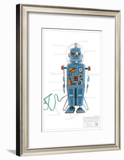 Domed Easel Back Robot-null-Framed Poster