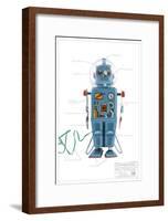 Domed Easel Back Robot-null-Framed Poster