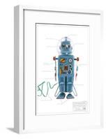 Domed Easel Back Robot-null-Framed Poster