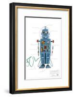 Domed Easel Back Robot-null-Framed Poster