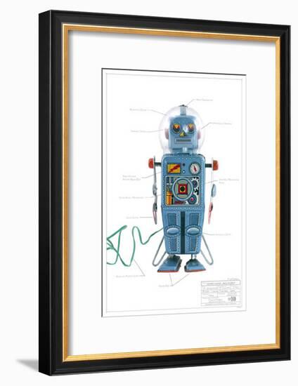 Domed Easel Back Robot-null-Framed Poster