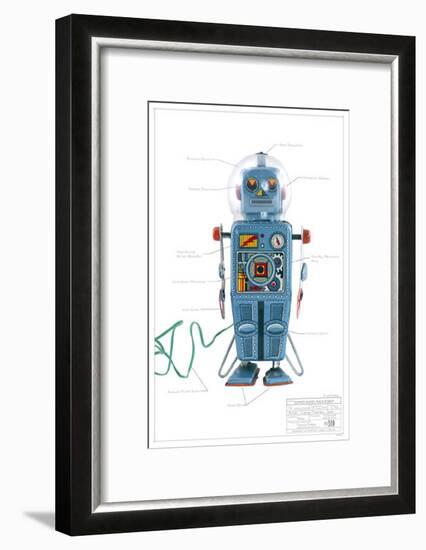 Domed Easel Back Robot-null-Framed Poster