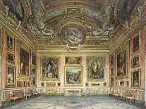 Interiors of the Palazzo Pitti, Florence-Domenico Caligo-Framed Stretched Canvas