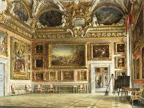 Interiors of the Palazzo Pitti, Florence-Domenico Caligo-Framed Stretched Canvas