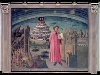 Dante Reading from the Divine Comedy, Detail of Dante Alighieri-Domenico di Michelino-Giclee Print