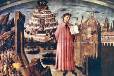 Dante and His Poem the 'Divine Comedy', 1465 (Tempera on Panel)-Domenico di Michelino-Giclee Print