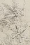 L'archange Saint Michel terrassant le dragon-Domenico Fiasella-Mounted Giclee Print