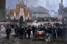 The Laying of the Cornerstone of the Galleria Victor Emmanuel II in Milan, March 7, 1865-Domenico Induno-Giclee Print