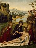 The Lamentation of Christ with a Donor, C.1505, by Domenico Panetti (1460-1530)-Domenico Panetti-Mounted Giclee Print