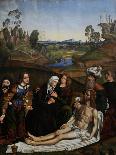 The Lamentation of Christ with a Donor, C.1505, by Domenico Panetti (1460-1530)-Domenico Panetti-Framed Giclee Print