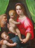 Holy Family (Oil on Canvas)-Domenico Puligo-Giclee Print