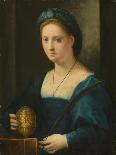 Portrait of a Lady, as Mary Magdalene (Oil on Panel)-Domenico Puligo-Mounted Giclee Print