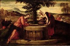 Tancred Baptizing Clorinda, C.1586-1600 (Oil on Canvas)-Domenico Robusti Tintoretto-Giclee Print