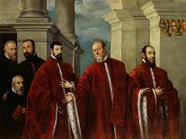 Portrait of Three Lawyers and Three Notaries, 1623-Domenico Robusti Tintoretto-Giclee Print
