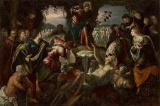 Tancred Baptizing Clorinda, C.1586-1600 (Oil on Canvas)-Domenico Robusti Tintoretto-Giclee Print