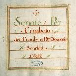 Music Sheet of Sonata No 10-Domenico Scarlatti-Giclee Print