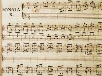 Music Sheet of Sonata No 10-Domenico Scarlatti-Framed Giclee Print