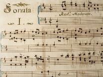 Music Sheet of Sonata No 10-Domenico Scarlatti-Framed Giclee Print