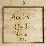 Music Sheet of Sonata No 10-Domenico Scarlatti-Giclee Print