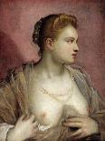 Lady Baring her Breast, 16th century-Domenico Tintoretto-Framed Giclee Print